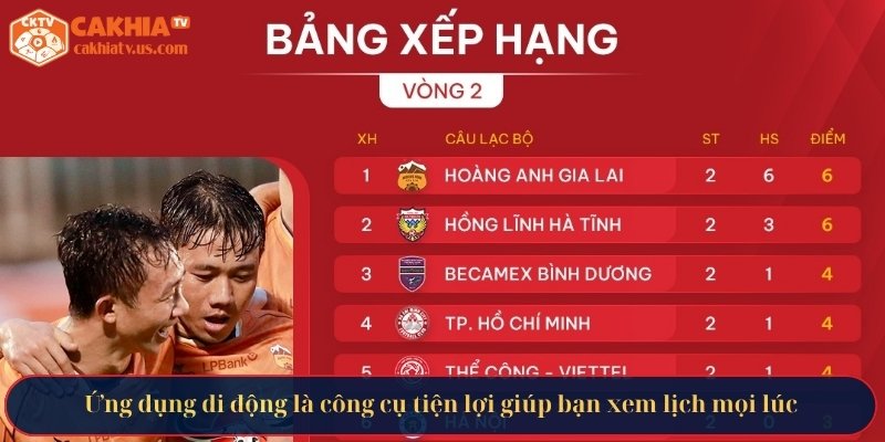 Ứng dụng di động là công cụ tiện lợi giúp bạn xem lịch mọi lúc